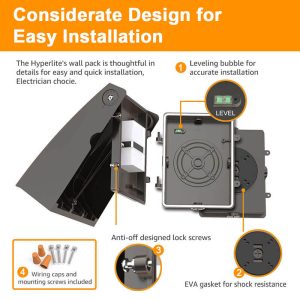 30w Wall Pack Led Lighting 5000k Ip65 120lmw Cut Off Adjustable With Etl Dlc Certificated For Replace 175w Matel Halide 5