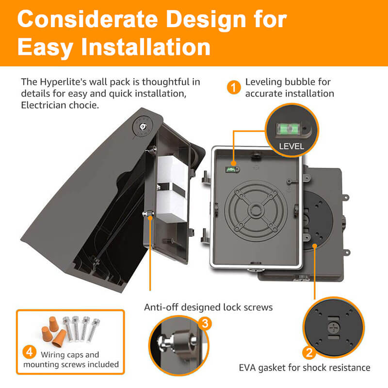 30w Wall Pack Led Lighting 5000k Ip65 120lmw Cut Off Adjustable With Etl Dlc Certificated For Replace 175w Matel Halide 5